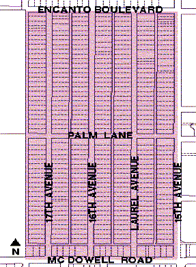Fairview Place Historic Map in Phoenix. Laura B. Historic Phoenix Homes Specialist. EEOC. Member NAR, PAR, AAR