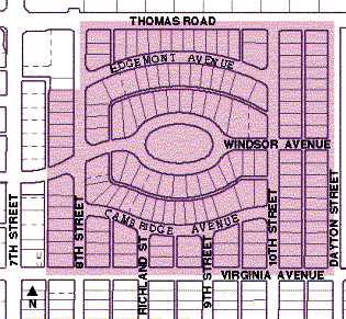 Country Club Park Map, Phoenix, AZ