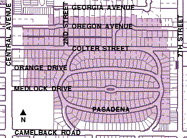 Windsor Square Historic District Map.  Laura B. Historic Phoenix Homes Specialist. Phoenix, AZ. Member PAR, NAR, AZMLS. EEOC